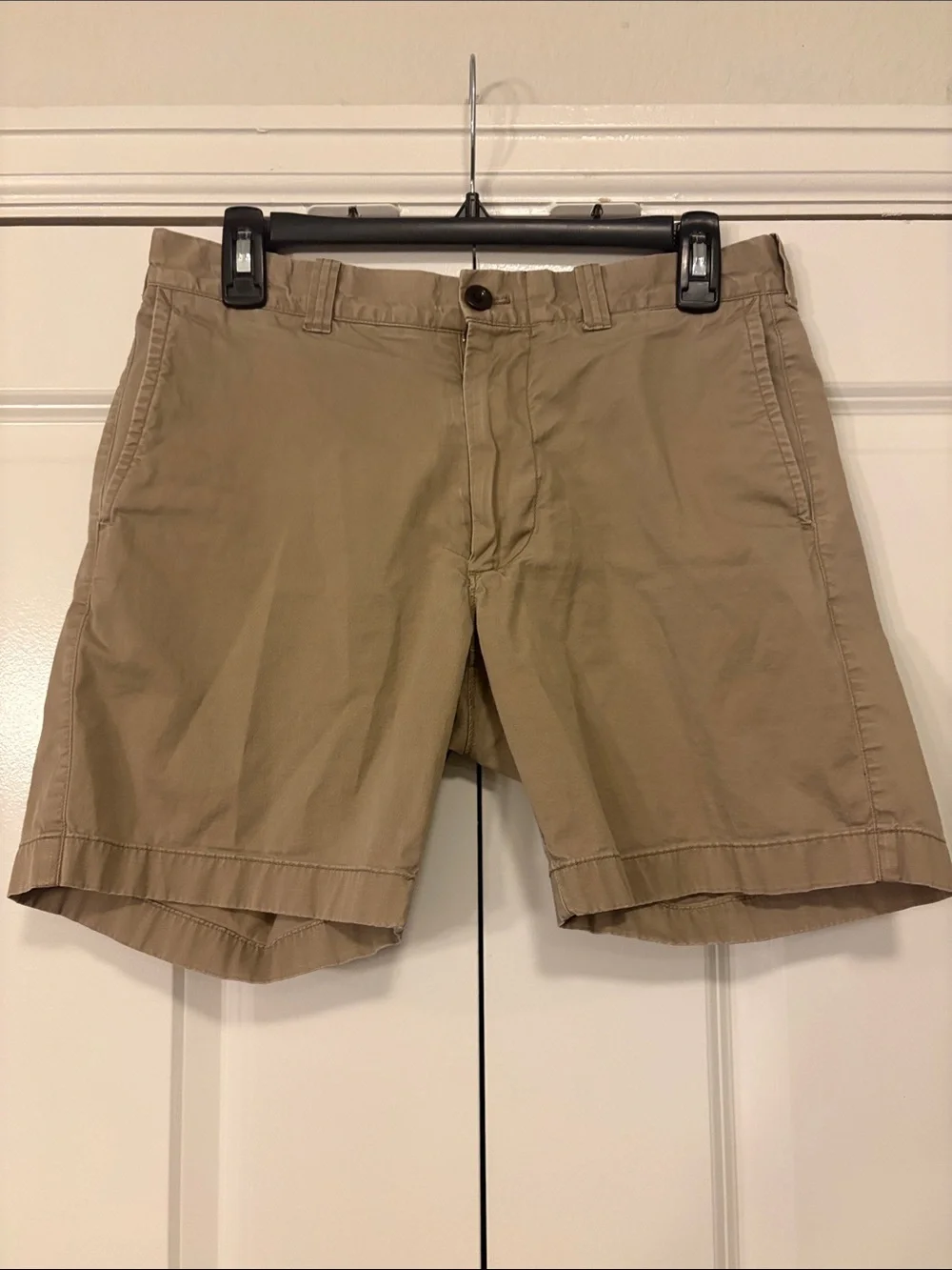 J. Crew Men's Tan Flat-Front Cotton Shorts